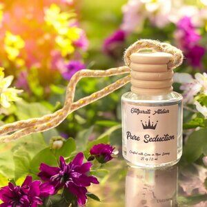 Pure Seduction Hanging Glass Car Oil Diffuser Freshener 8ml